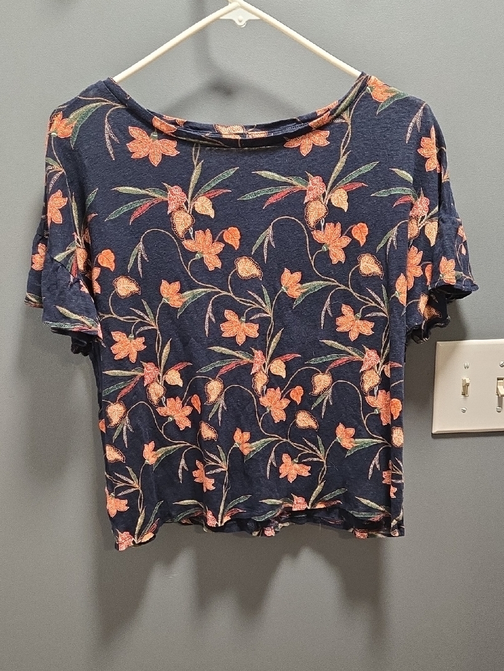 LOFT Floral Linen Tee